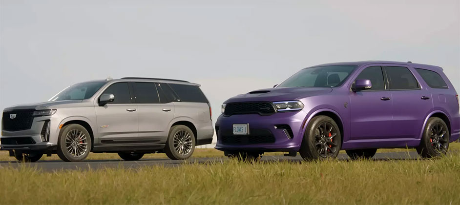 Dodge Durango SRT Hellcat и Cadillac Escalade V свели в дрэг-рейсинге